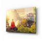 Preview: Meditating monk Art Design rectangular special Glass Picture!